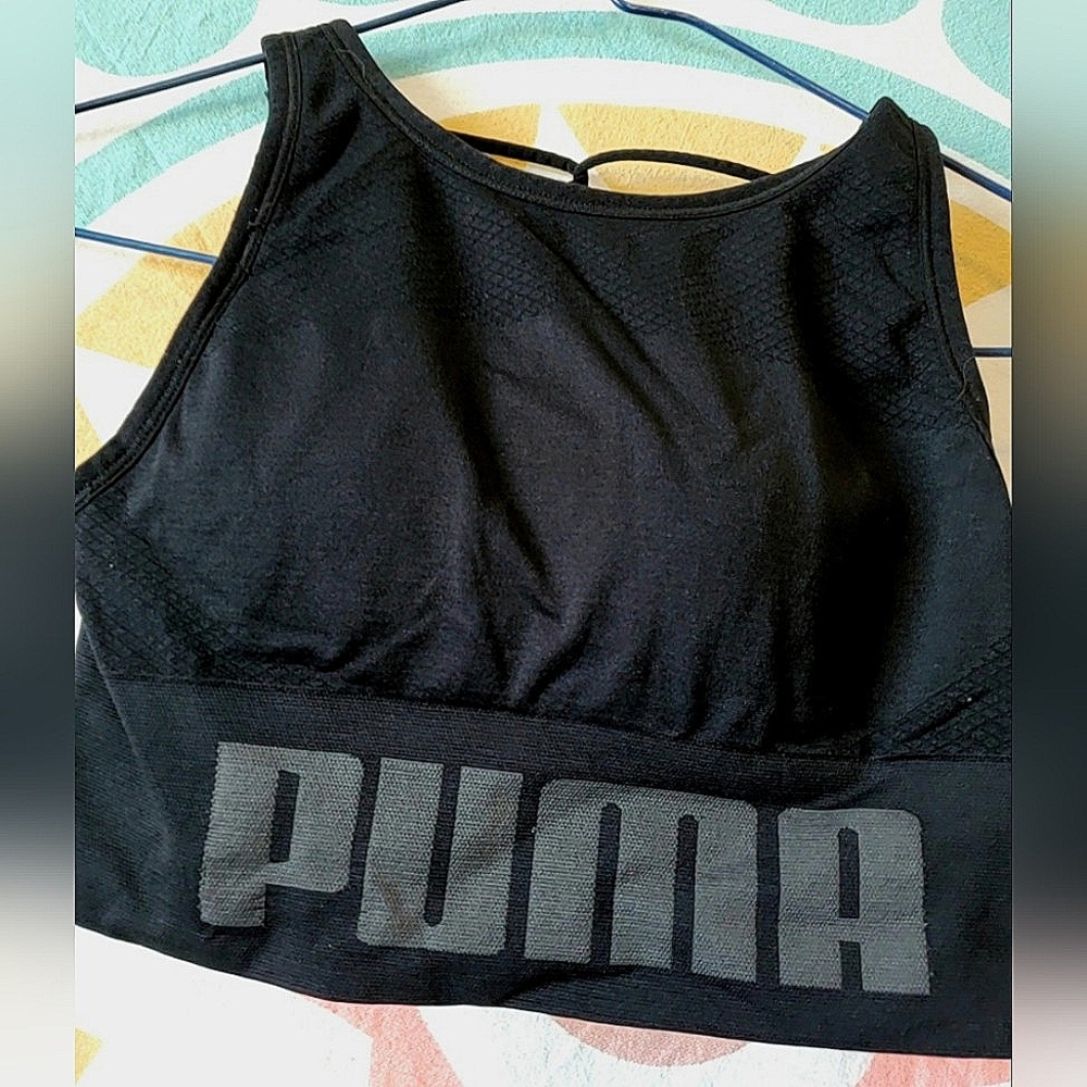 🍭3 x 25* PUMA Black Women's Sporta Bra, Padded, Size: Small